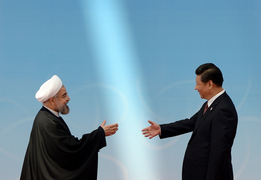 Iranian President Hassan Rouhani and Chinese President Xi Jinping. REUTERS.