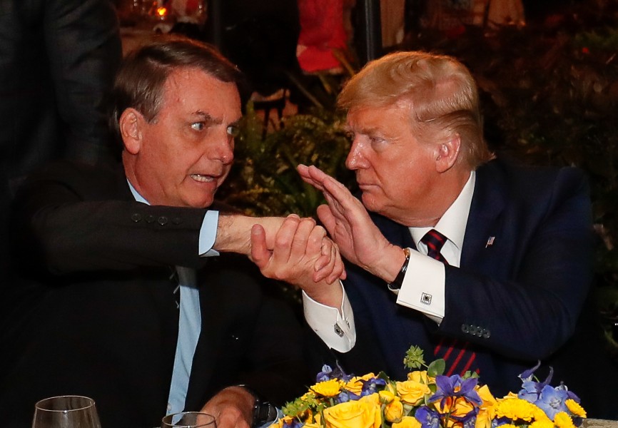 Brazilian President Jair Bolsonaro and US President Donald Trump. REUTERS.