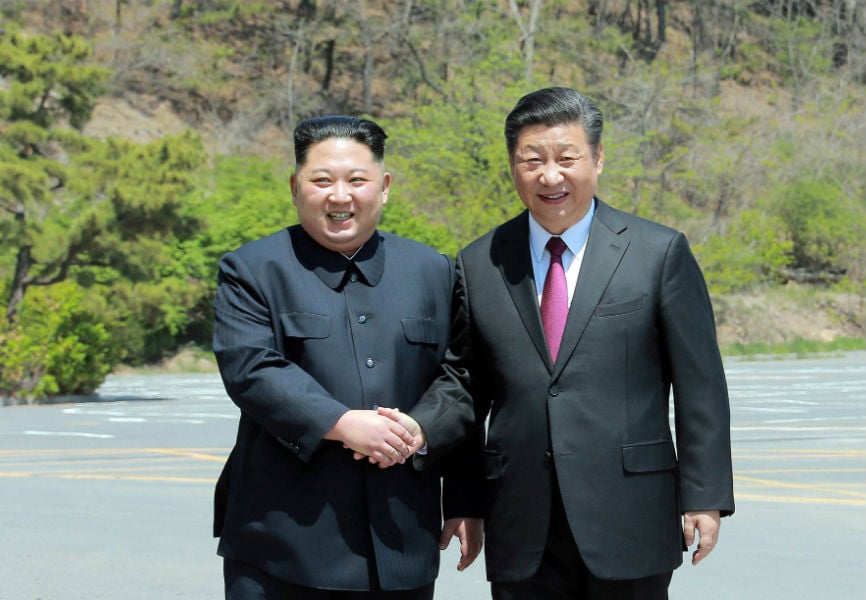 North Korean leader Kim Jong-un and Chinese President Xi Jinping. REUTERS.