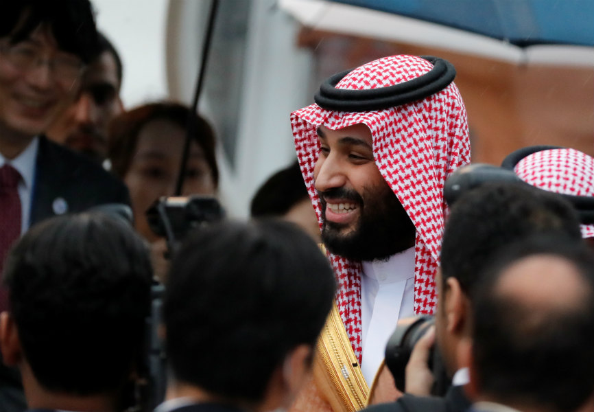 Saudi Arabia's Crown Prince Mohammed bin Salman arrives at the G20 Summit in Osaka, Japan. REUTERS.
