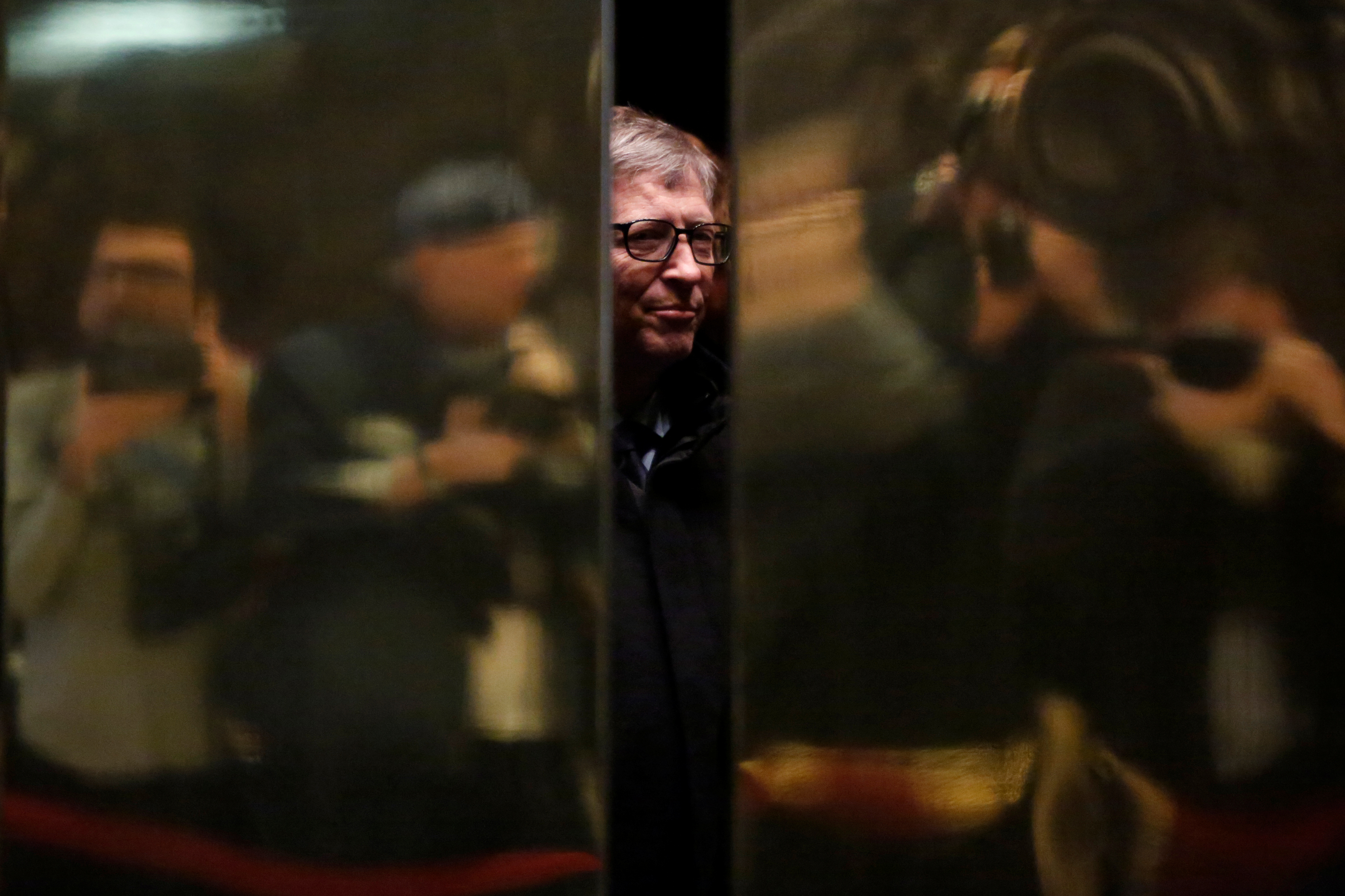Businessman Bill Gates arrives at Trump Tower in Manhattan, New York City on December 13, 2016