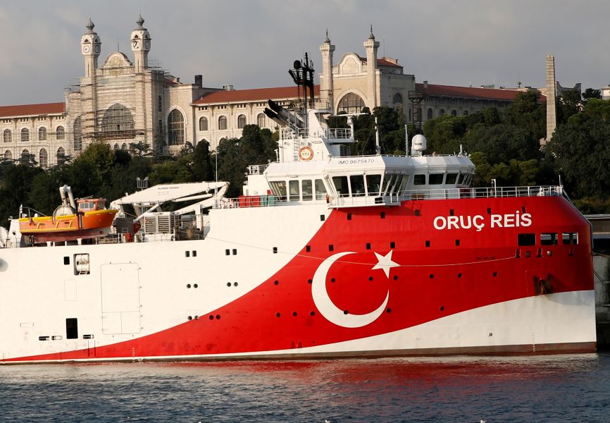 A Turkish seismic research vessel in Istanbul. REUTERS.
