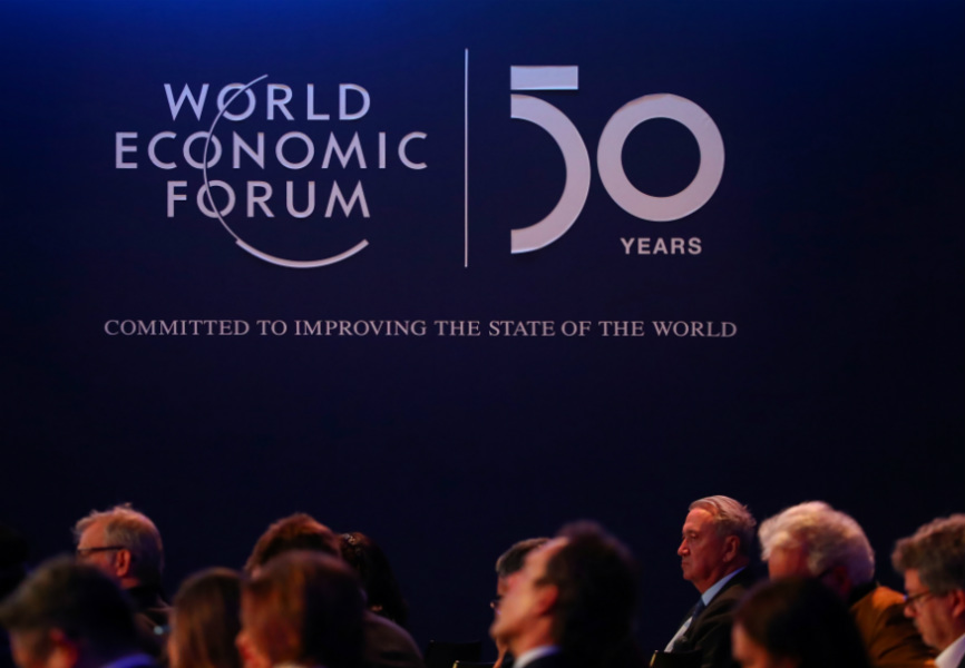 Attendees at the 2020 World Economic Forum in Davos, Switzerland. REUTERS.